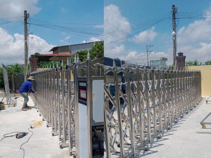Thi công lắp đặt cửa cổng xếp giá rẻ, Miễn phí khảo sát tận nơi
